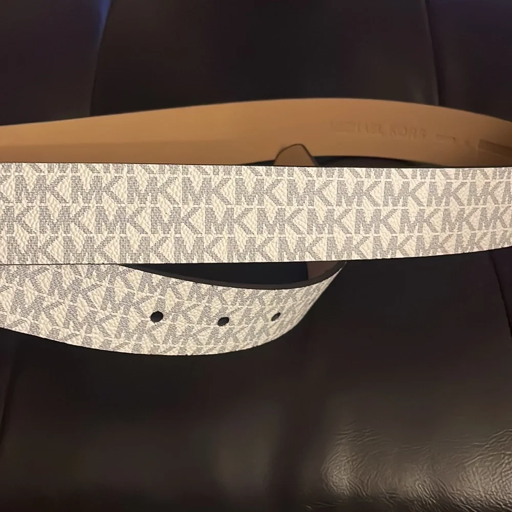 Michael Kors Logo Print Belt (navy)- XL - Picture 6 of 6